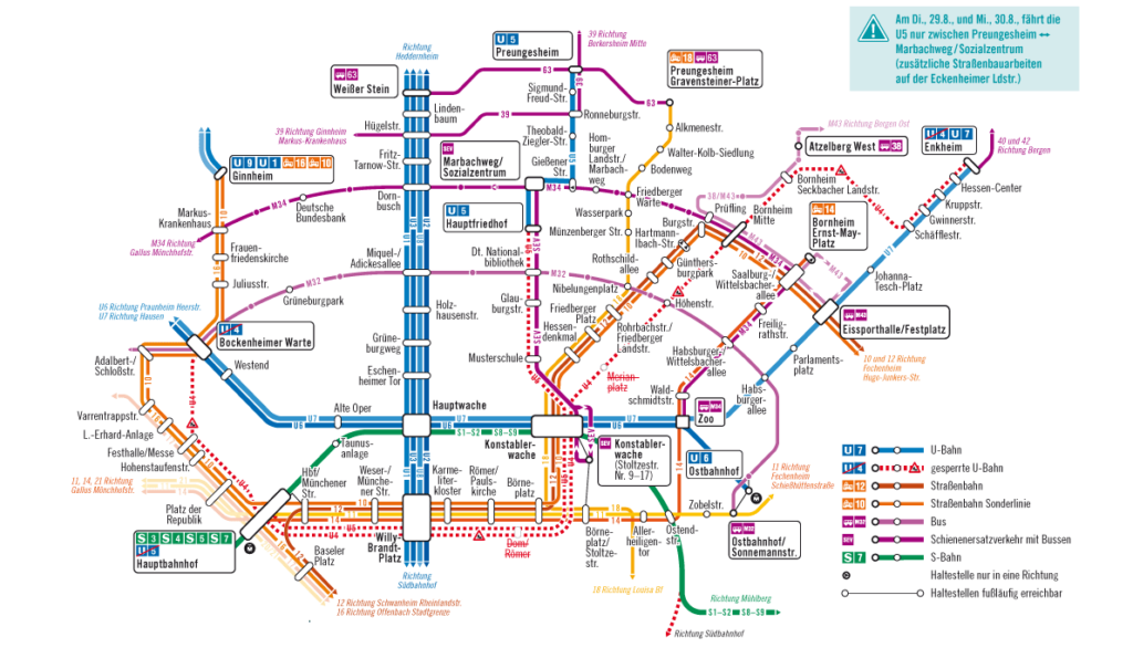 Bauarbeiten Auf Den U-Bahn-Linien U4 Und U5 - ÖPNV Online Frankfurt Am Main