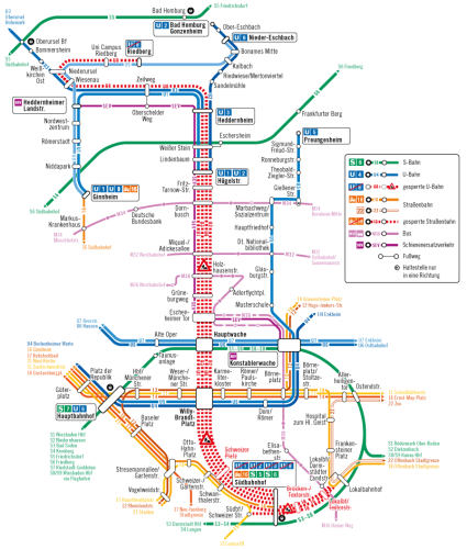 Ausschnitt Liniennetzplan aus VGF-Fahrgastinfo. Grafik: © VGF